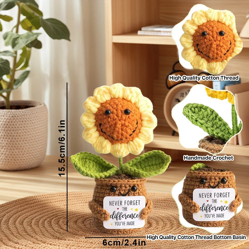 Handmade Mini Doll Funny Wool Gift for Friends or Lover Emotional Support Plant