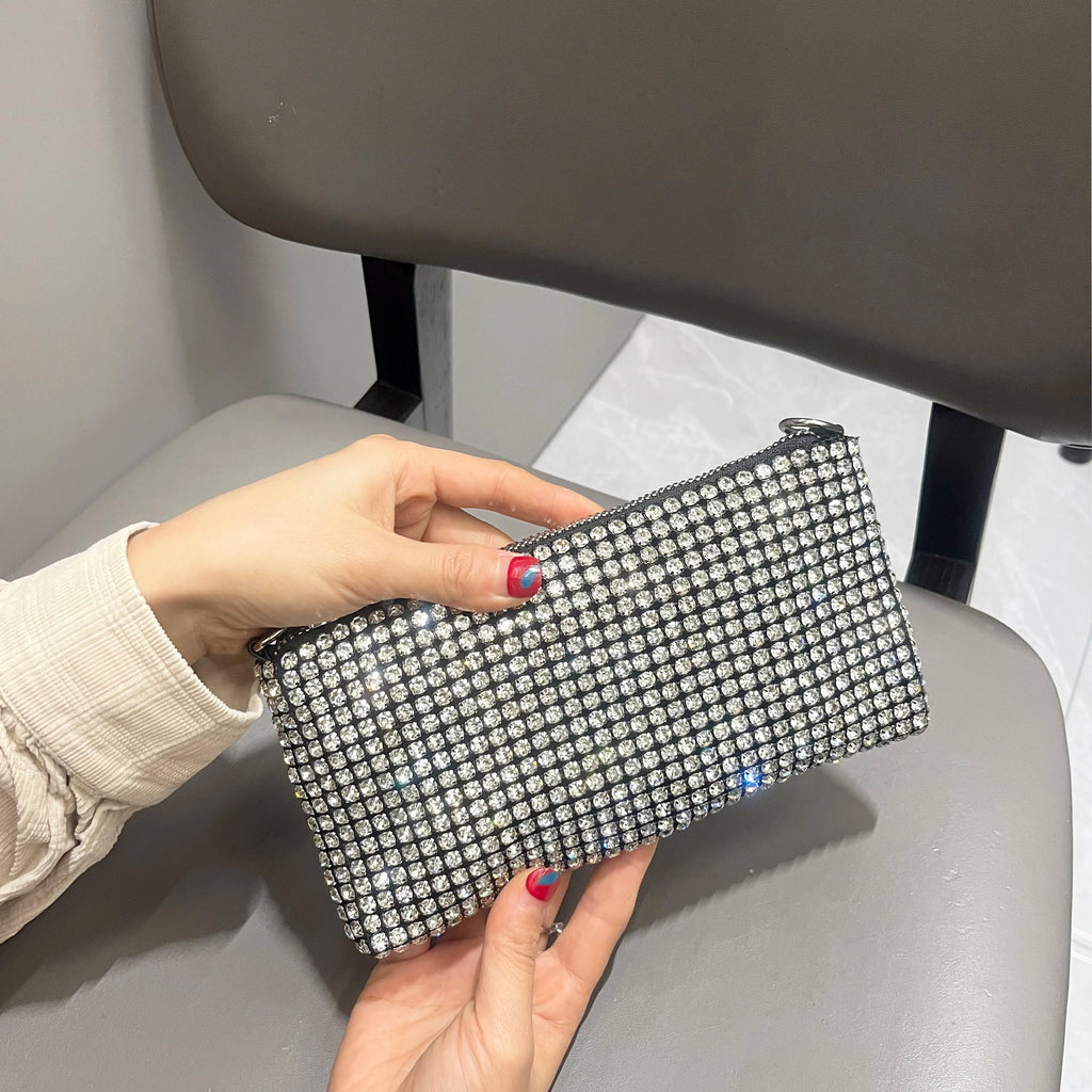 Luxury Designer Rhinestones Clutch Purse Bag
