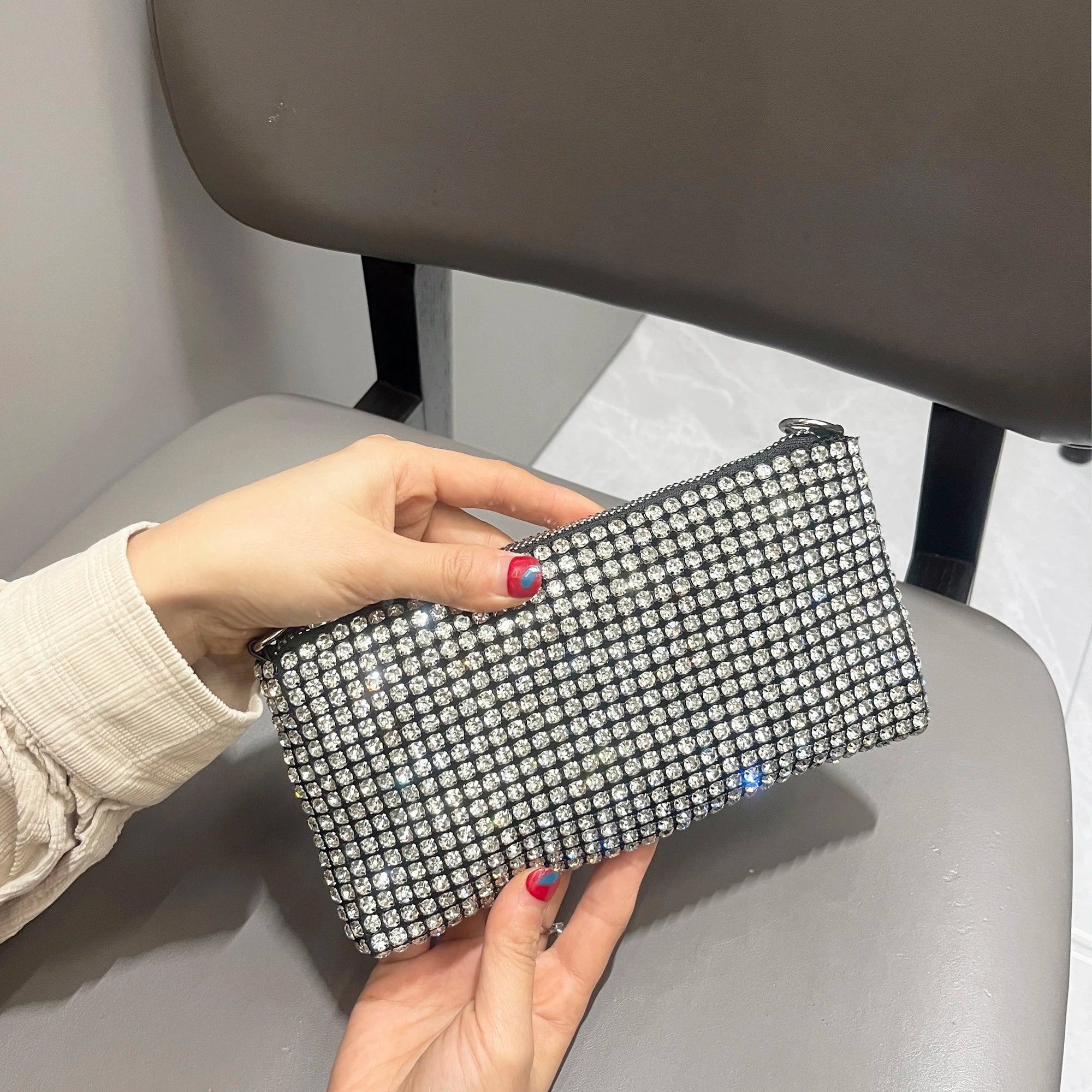 Luxury Designer Rhinestones Clutch Purse Bag