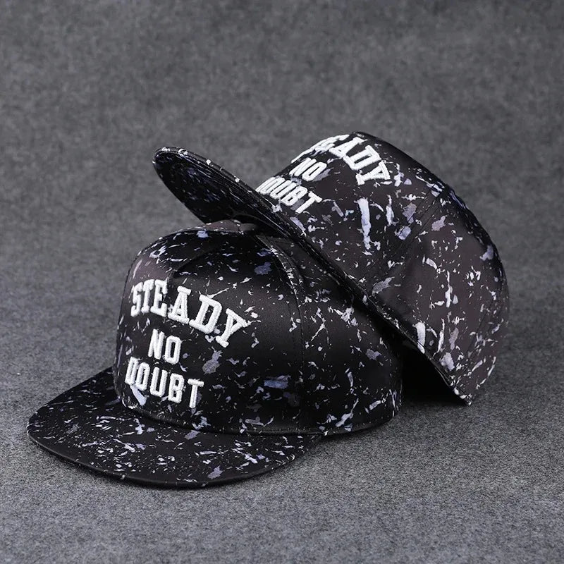 Funky Men's Letter Embroidery Tide All-match Flat Brim Baseball Cap Hip-hop Hat