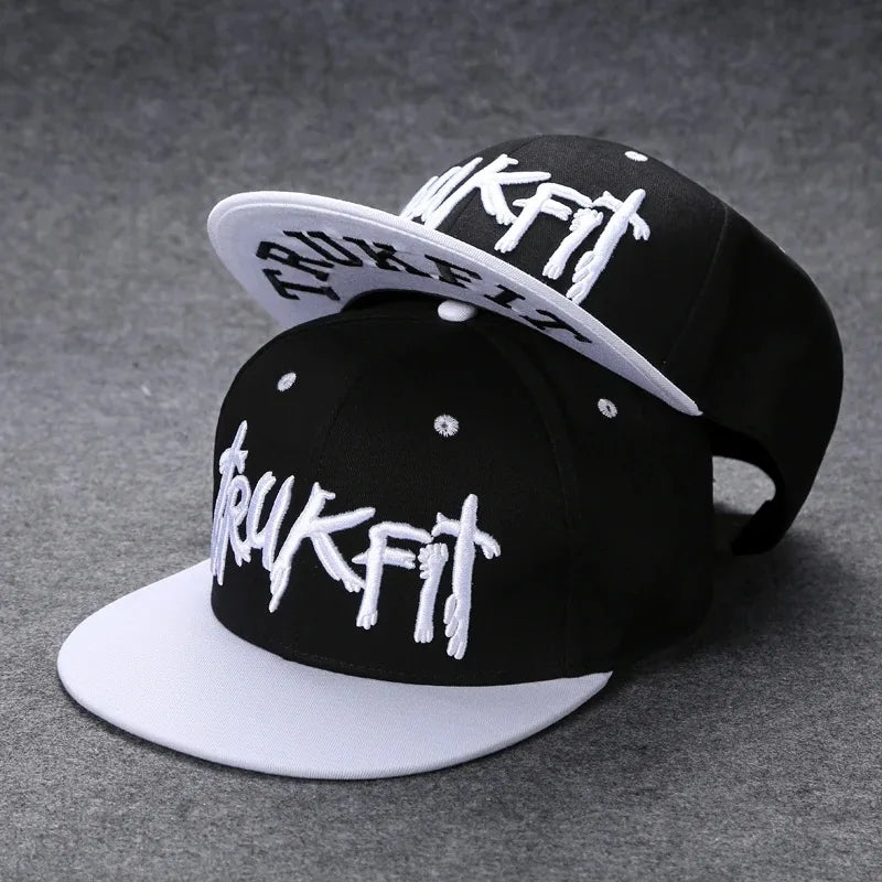 Funky Men's Letter Embroidery Tide All-match Flat Brim Baseball Cap Hip-hop Hat