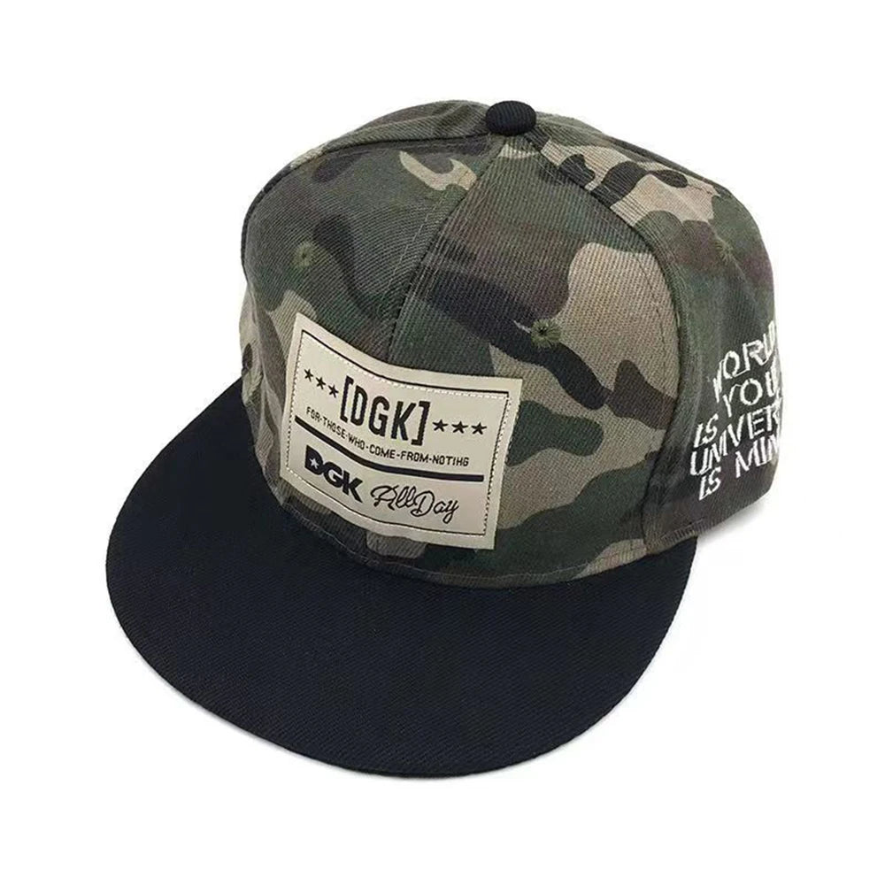 Funky Men's Letter Embroidery Tide All-match Flat Brim Baseball Cap Hip-hop Hat