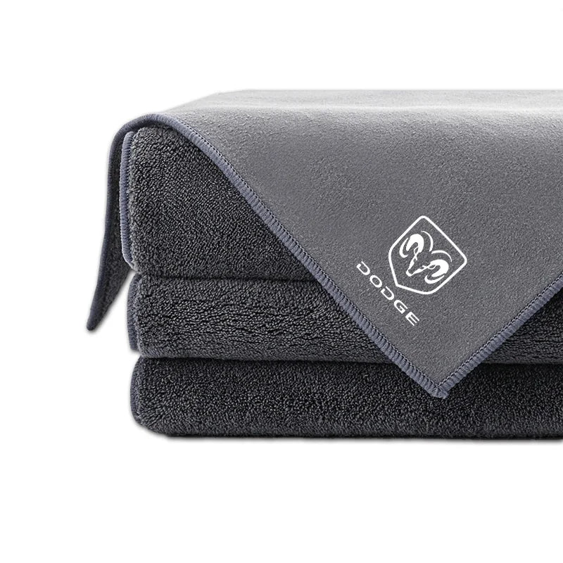 1Pcs Car High-end Microfiber Towel Car Wash Towel Detailing Cleaning Cloth For Dodge Ram 3500 4000 1500 2500 4500 Challenger