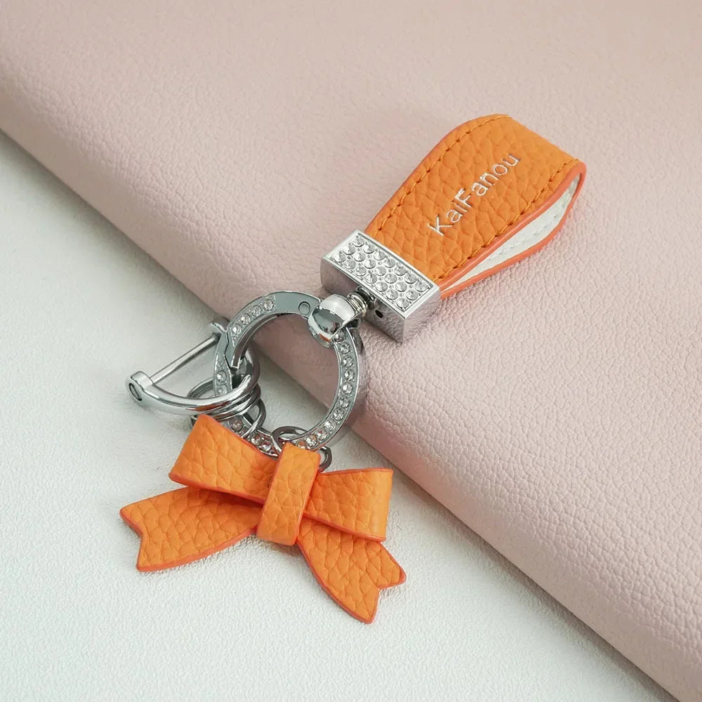 Key Holder Luxury Genuine Leather Keychain Matte Buckle Keys
