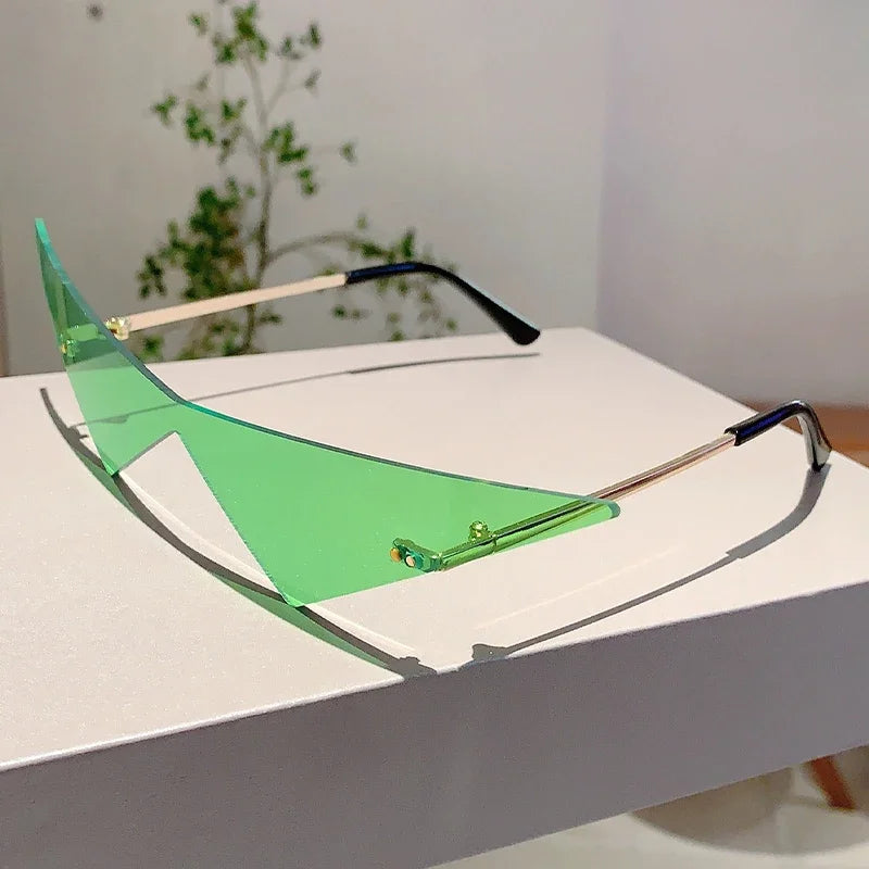 KAMMPT Rimless Triangle Sunglasses