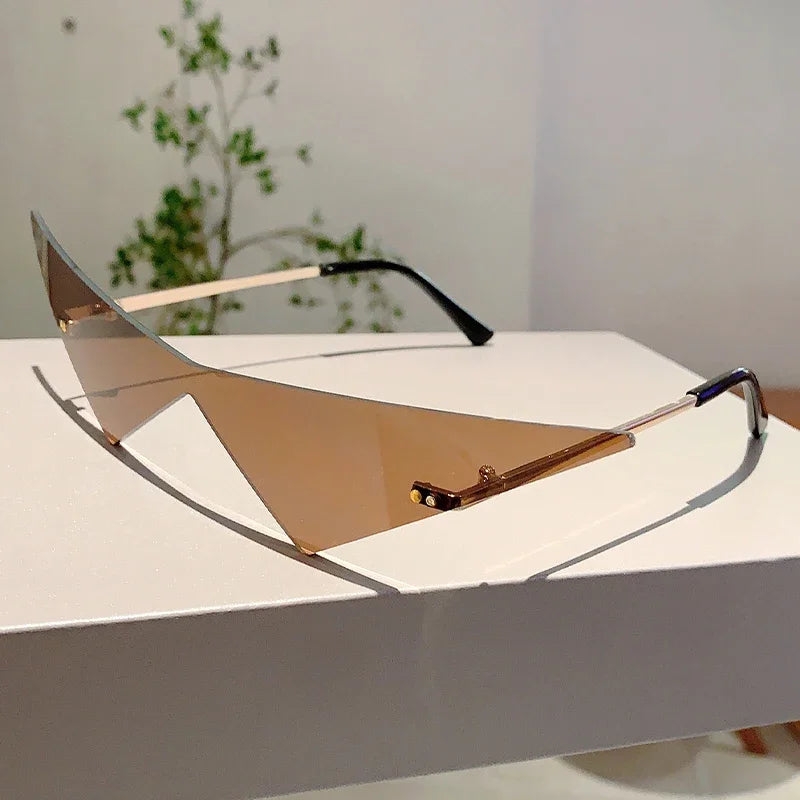 KAMMPT Rimless Triangle Sunglasses