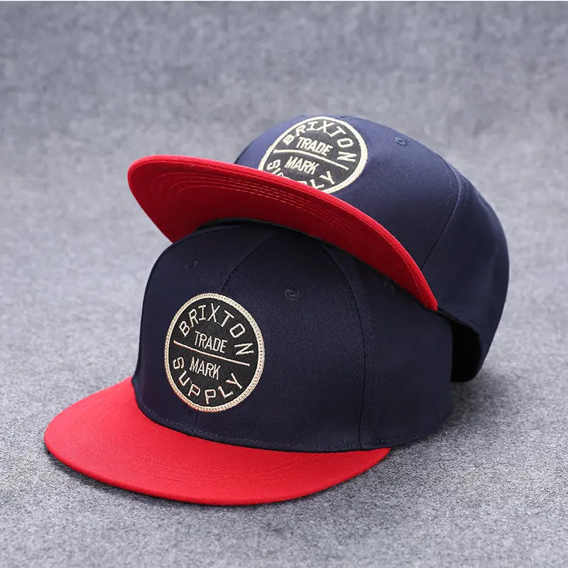 Funky Men's Letter Embroidery Tide All-match Flat Brim Baseball Cap Hip-hop Hat