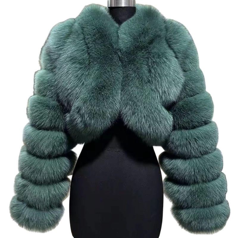 Short Stitching Winter Warm All-matching Top Jacket
