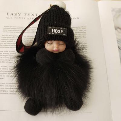 Fox FurPendant Sleeping Baby Backpack Fur Pendant