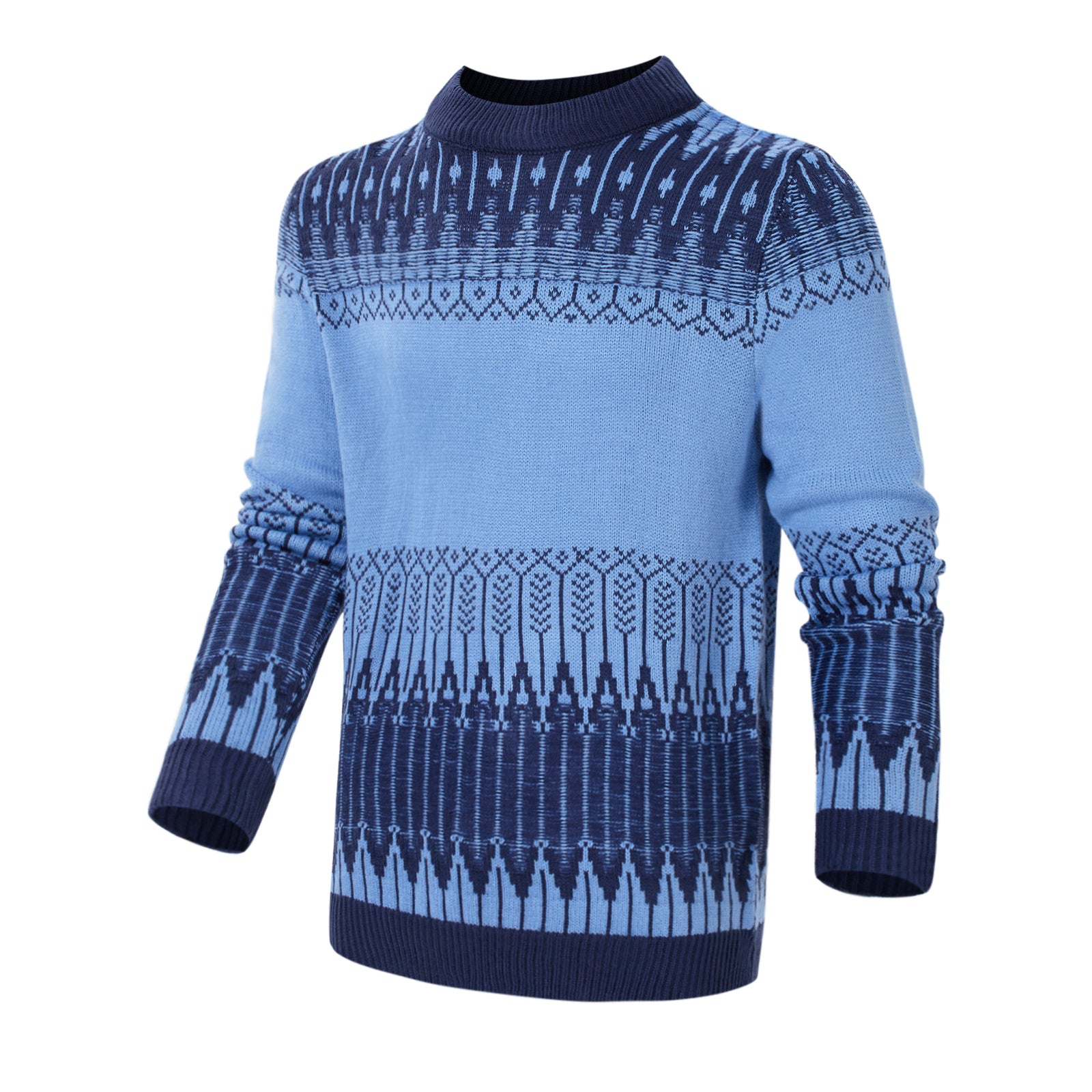 Men's Knitted Sweater Fashion Long-sleeved Pullover Tops Fall And Winter Clothing