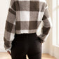 Plaid Pattern Teddy Jacket
