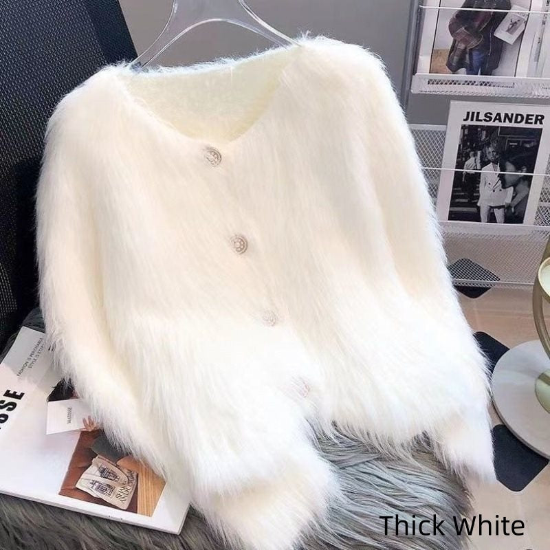 Knitted Cardigan Sweater Coat For Women Autumn And Winter Thickened